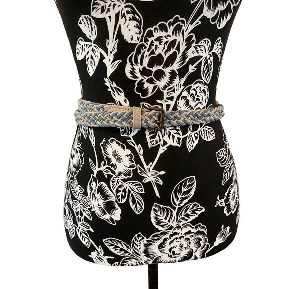 Braided Adjustable Plus Size Skinny Belt Dress Classic Formal Buckle - Picture 1 of 13